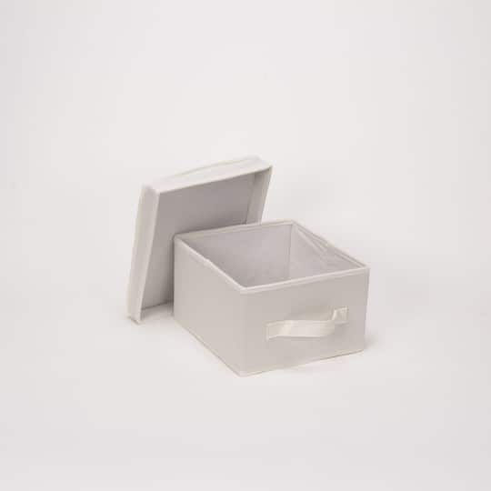 Household Essentials Medium Canvas Storage Bin with Lid